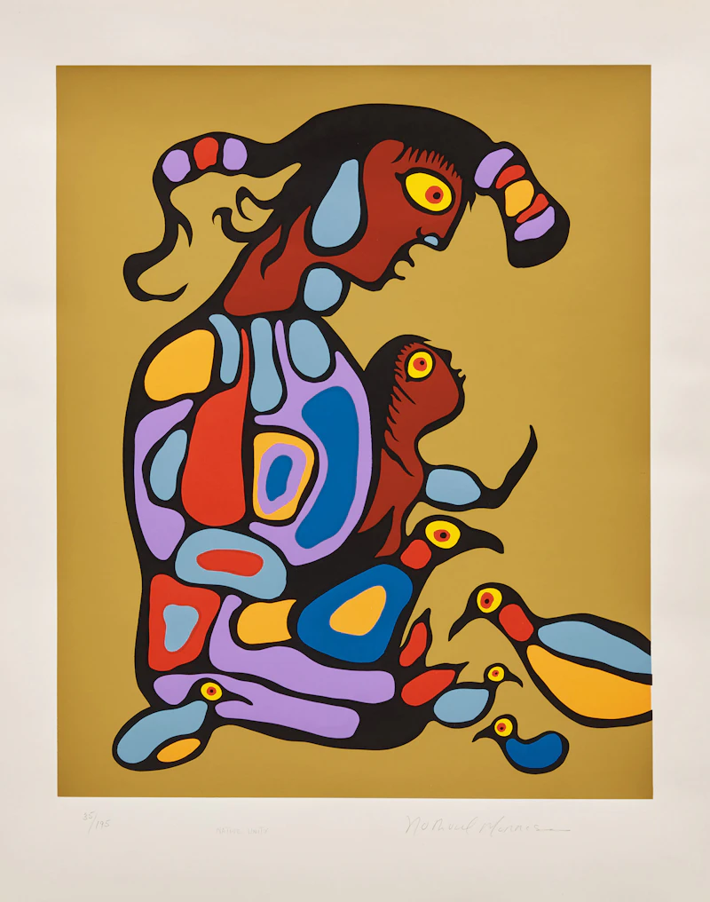 Norval Morrisseau, Shaman Vision Series One: Vision to its Soul, Native Unity, A Child in Astral Plain, Astral Children Community, This Is The Way It Is and Fish Unity in Cosmic Sea, six serigraphs - view 5