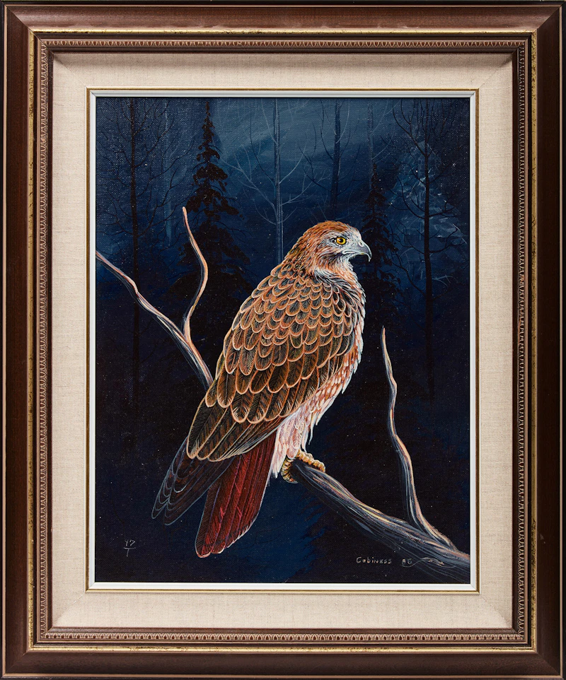 Eddy Cobiness, Hawk , oil on board - view 2