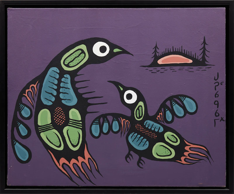 Josh Kakegamic, Birds , acrylic on canvas - view 2