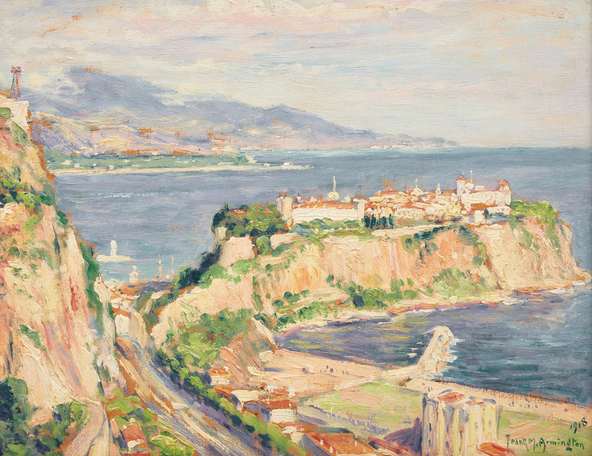 Frank Milton Armington, Monte Carlo, oil on panel, 1918