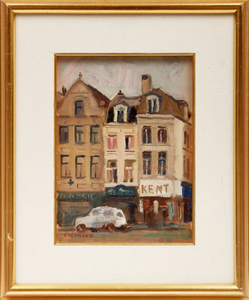Pierre Heymans, Prague, oil on masonite - view 2