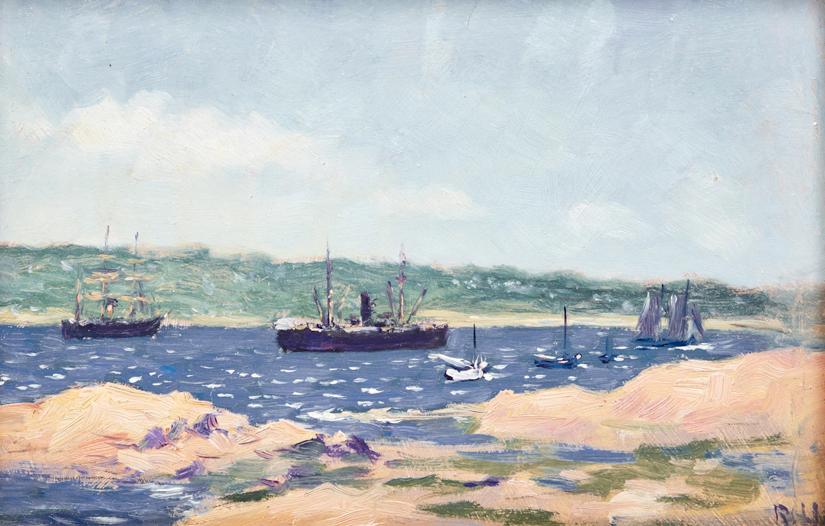 Robert Harris, Gloucester, USA, oil on board