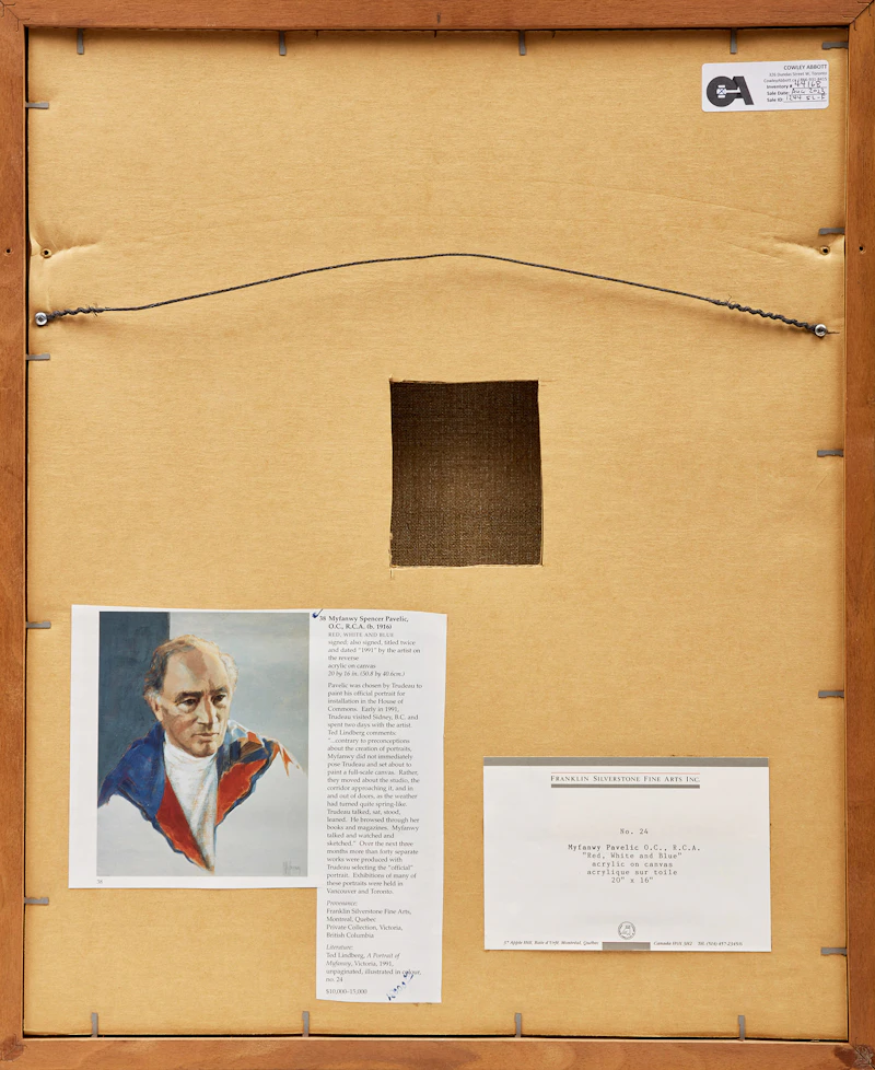 Myfanwy Pavelic, Red, White and Blue, acrylic on canvas, 1991 - view 3