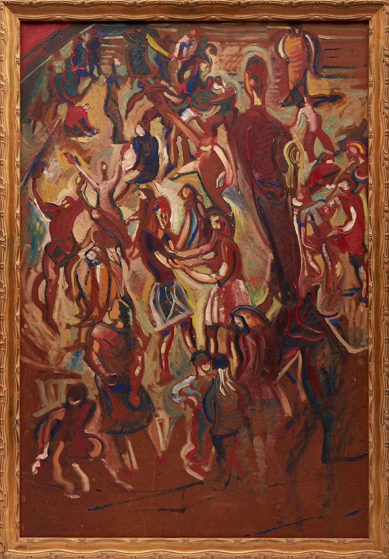 Pegi Nicol MacLeod, New York City Street Party, double-sided oil on board - view 2