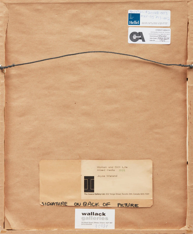 Joyce Wieland, Woman and Still Life, mixed media, 1959 - view 3