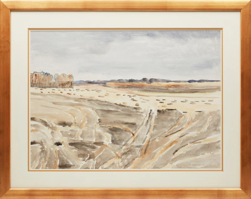 Dorothy Elsie Knowles, Prairie Fields, watercolour - view 2