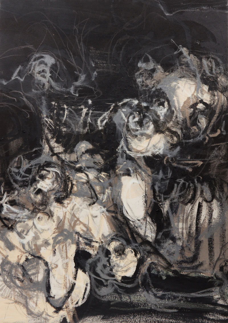 Katie Pretti, Untitled (Triptych), mixed media on canvas - view 4
