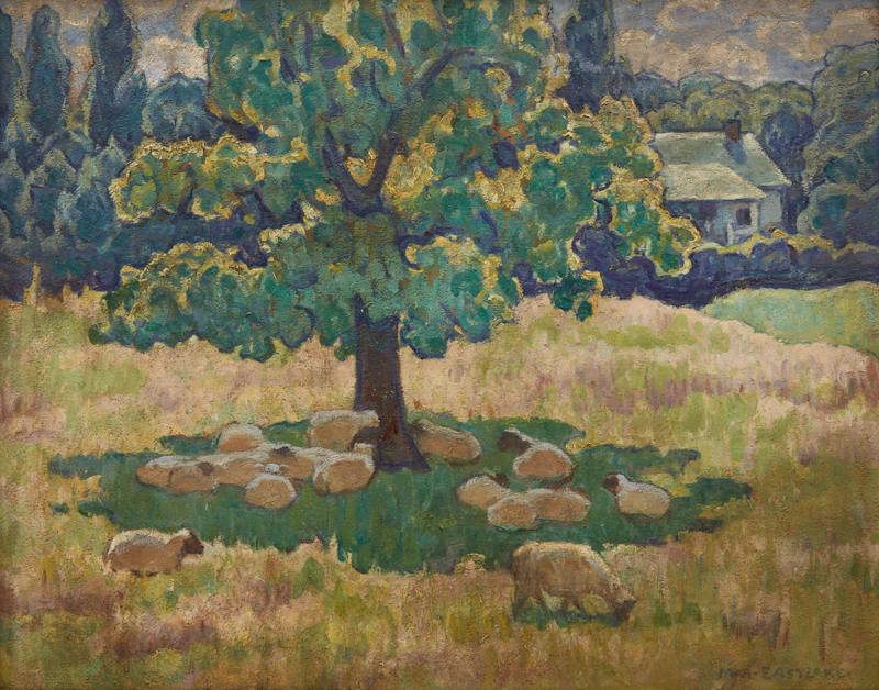 Mary Alexandra Bell Eastlake, Noonday Rest, oil on board