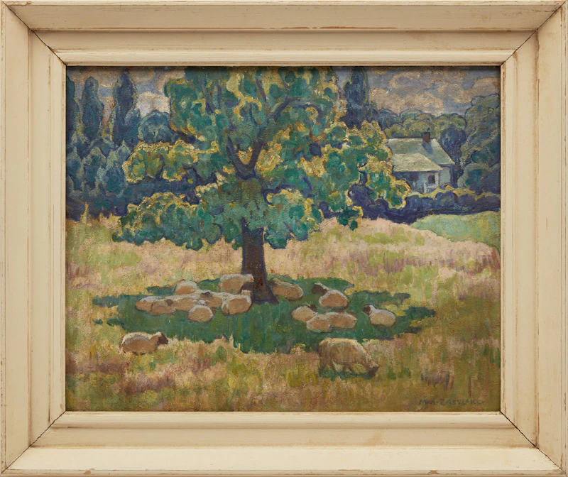 Mary Alexandra Bell Eastlake, Noonday Rest, oil on board - view 2