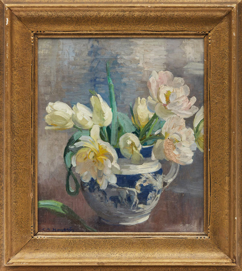 Clara Sophia Hagarty, Untitled, Still Life with Tulips, oil on canvas - view 2