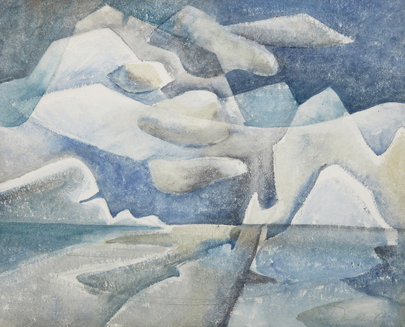 Doris Jean McCarthy, Iceberg Fantasy, watercolour