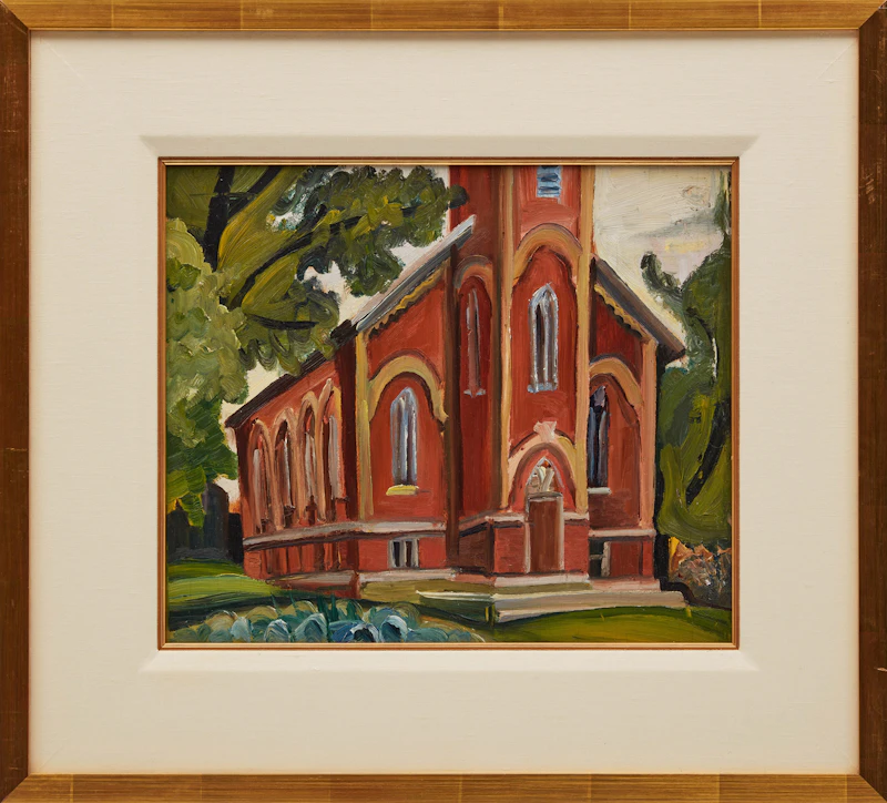 Efa Prudence Heward, Untitled (Church in the Country), oil on board, circa 1930 - view 2