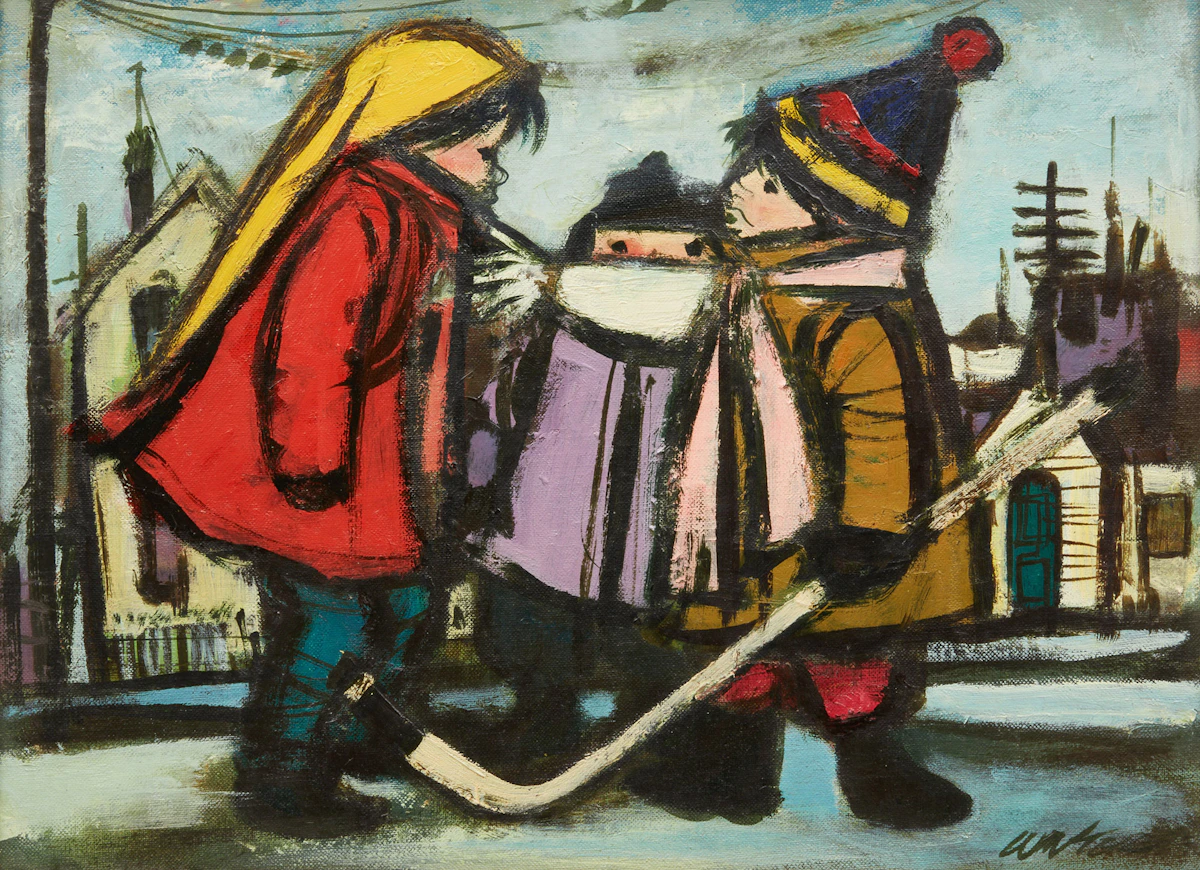 William Arthur Winter, Cold Snap, oil on canvas board