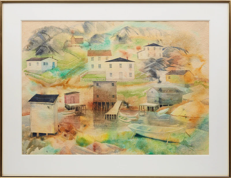 Doris Jean McCarthy, Inuit House, Broughton Island, watercolour, 1980 - view 2
