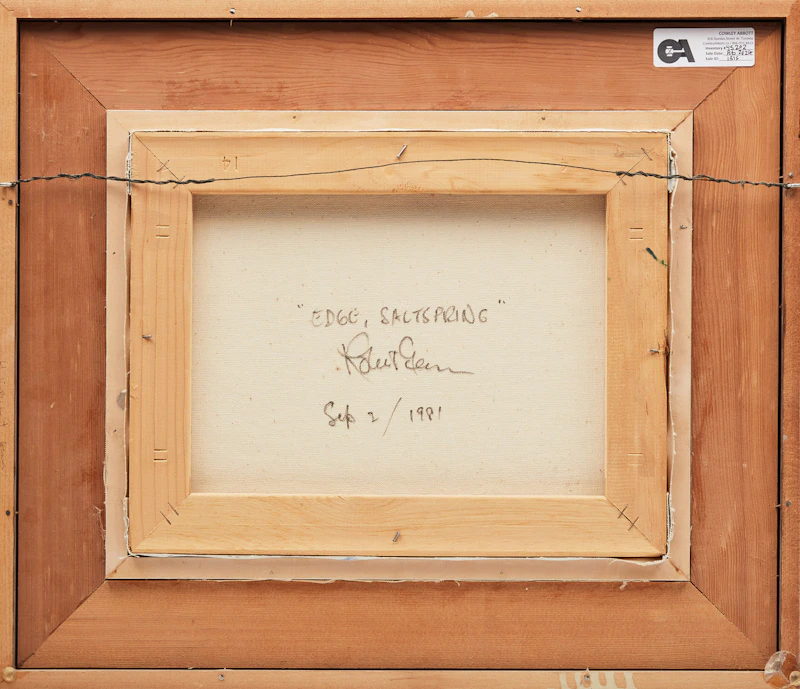 Robert Genn, Edge, Saltspring, oil on canvas, 1981 - view 3