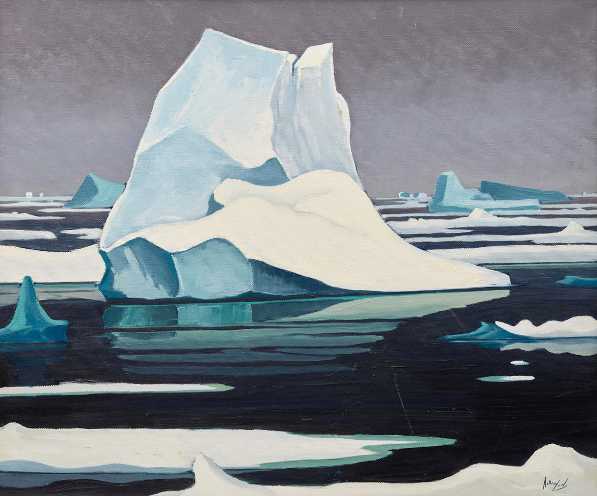 Charles Anthony Law, Iceberg Reflection, Northern Baffin Bay, oil on canvas, January 1979