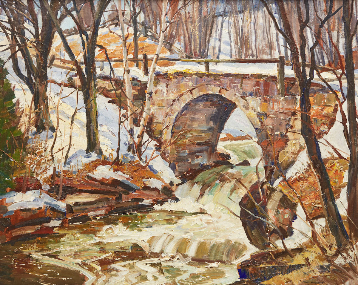 Thomas Keith Roberts, March Flood, oil on canvas