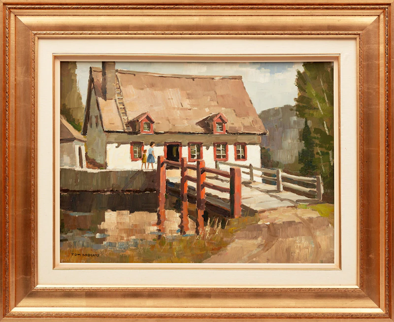 Thomas Keith Roberts, Mill at Les Éboulements, oil on board - view 2