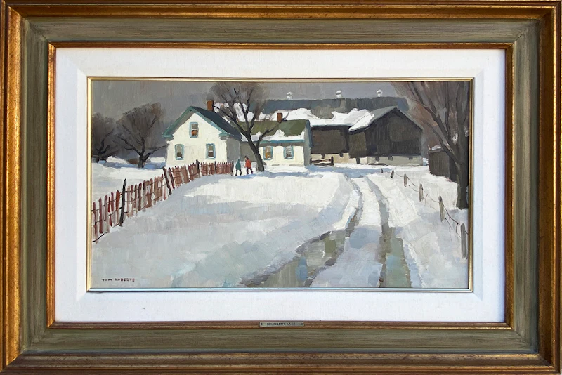 Thomas Keith Roberts, The White Farmhouse, oil on board - view 2