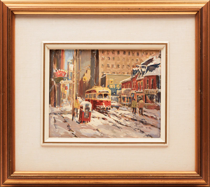 Arto Yuzbasiyan, Study #5 (Toronto, Queen St. West), oil on paperboard - view 2