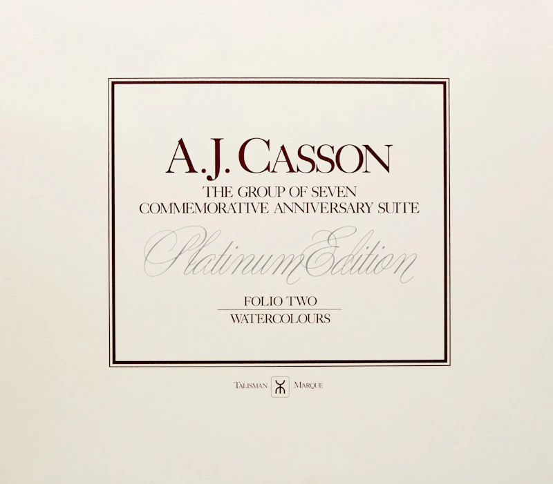Alfred Joseph Casson, A.J. Casson: The Group of Seven Commemorative Anniversary Suite (Folio Two: Watercolours), folio of seven photolithographic reproductions - view 7