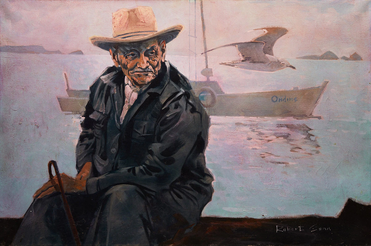 Robert Genn, The Old Man and the Sea, oil on canvas, 1973