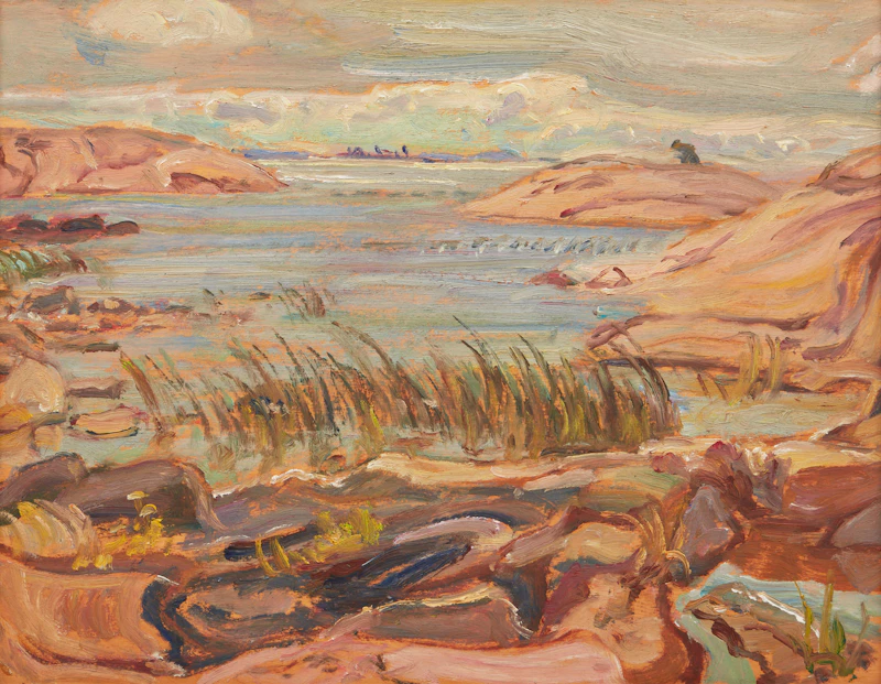 Alexander Young Jackson, Untitled (Opening to Georgian Bay), oil on board