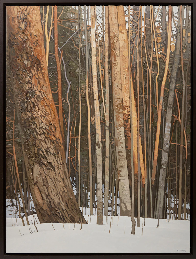 Peter Rotter, Forest in Winter, oil on canvas - view 2