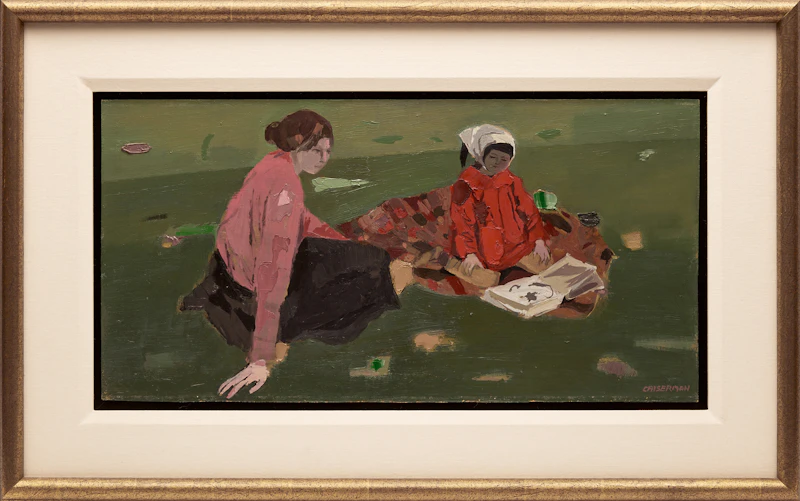 Ghitta Caiserman-Roth, Mother and Daughter, oil on board - view 2