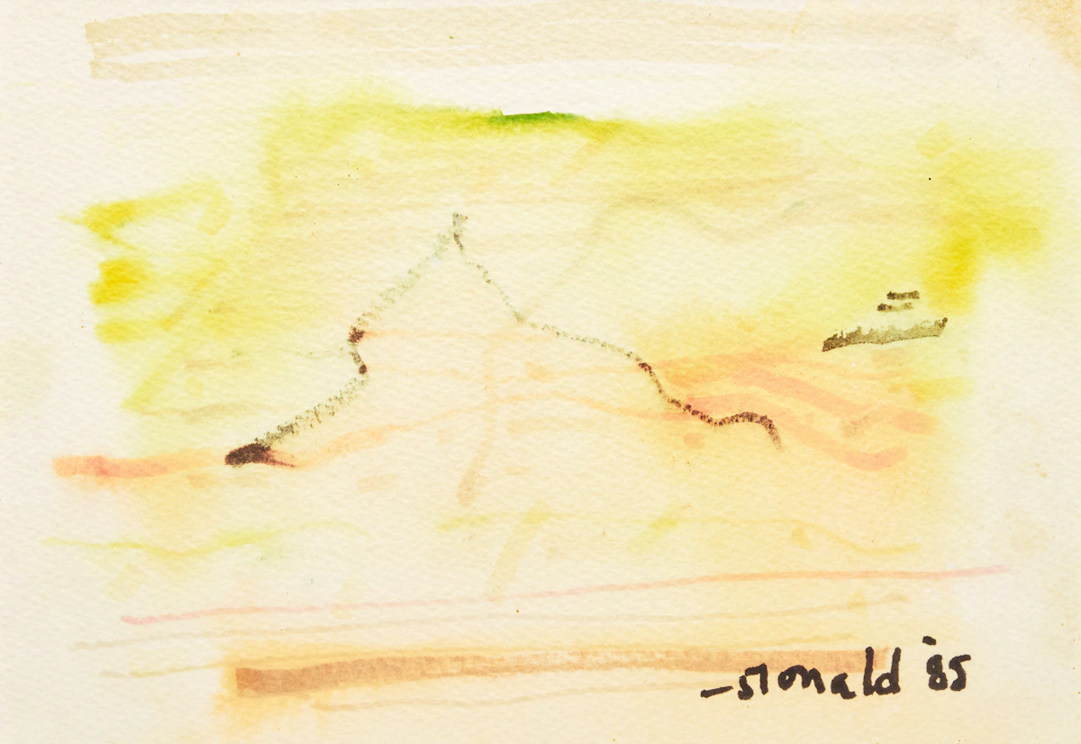 William Ronald, Two Untitled Watercolours, two watercolours, 1985