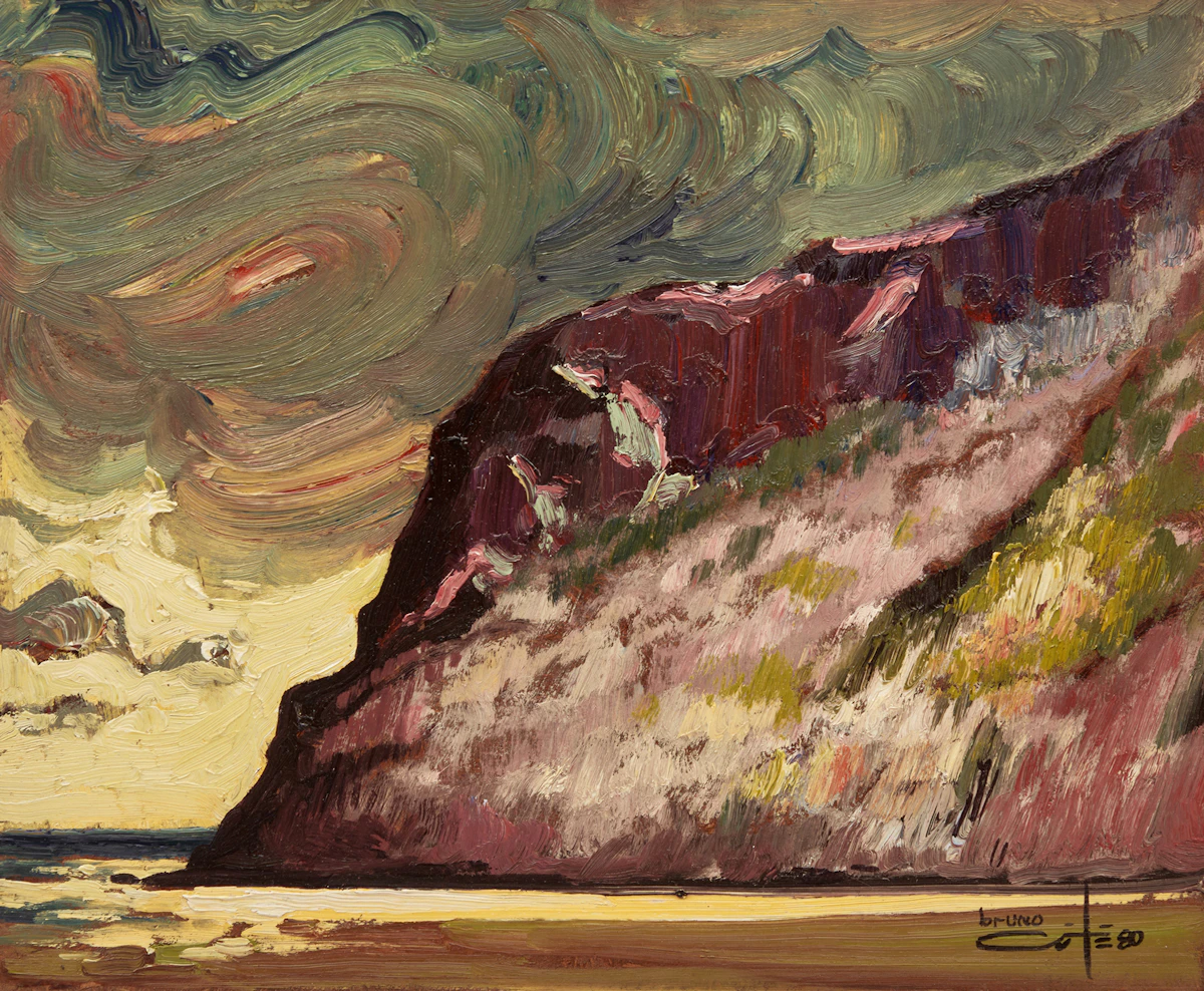 Bruno Côté, Untitled Landscape, oil on board, 1980