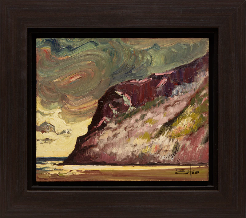 Bruno Côté, Untitled Landscape, oil on board, 1980 - view 2