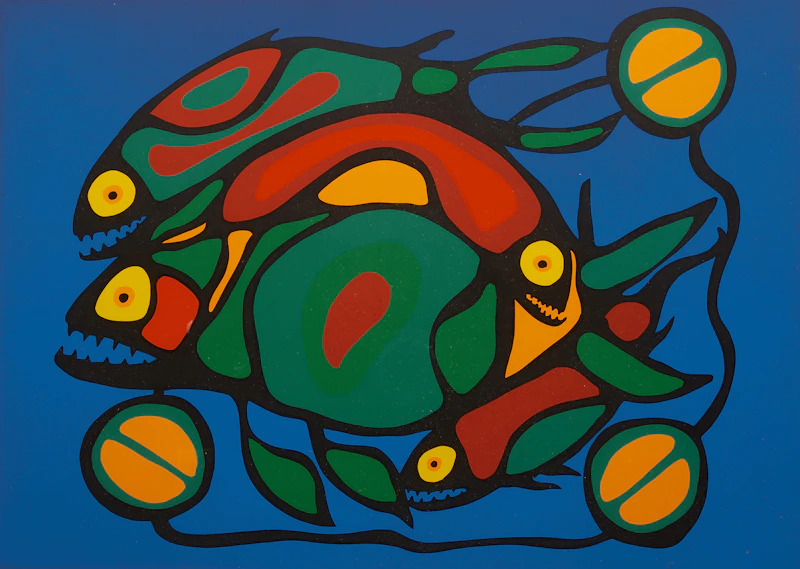 Fish Unity In Cosmic Sea (from the Shaman Vision Series One) by Norval Morrisseau
