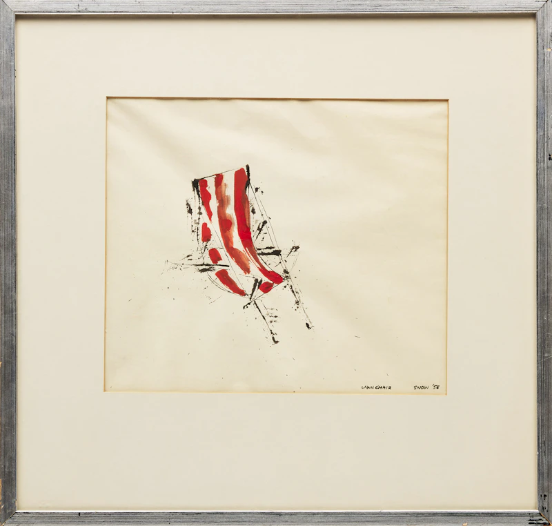 Michael James Aleck Snow, Lawn Chair, colour ink on paper, 1956 - view 2