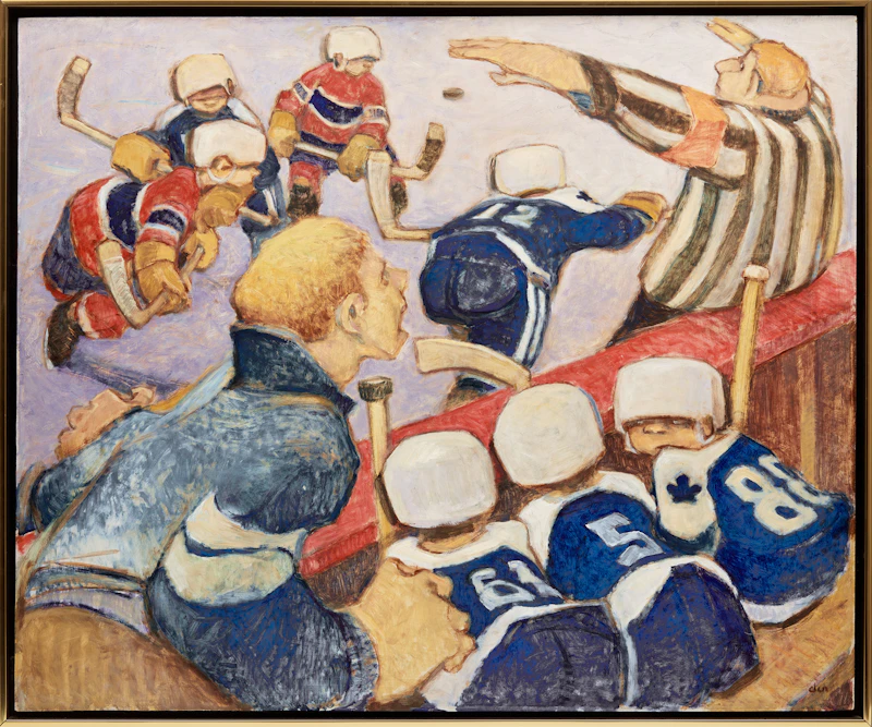 John Der, Loose Puck, oil on board, 1992 - view 2