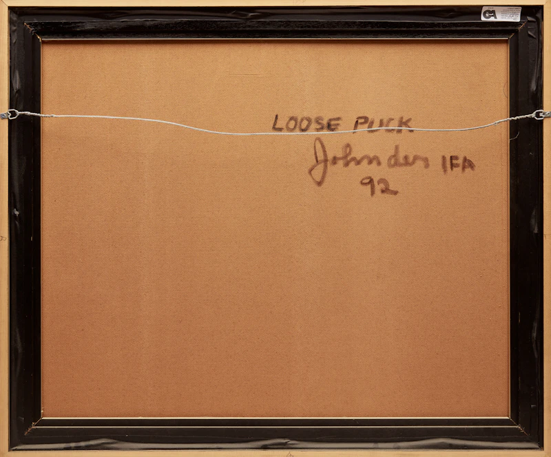 John Der, Loose Puck, oil on board, 1992 - view 3