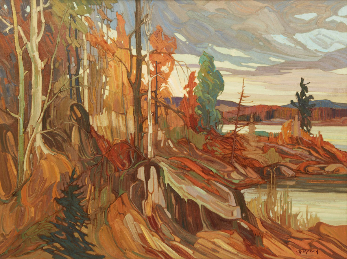 Gaston Rebry, Lumière en Automne, oil on canvas, 1989
