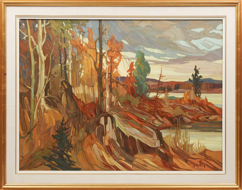 Gaston Rebry, Lumière en Automne, oil on canvas, 1989 - view 2