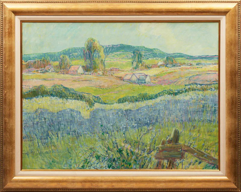 Charles Walter Simpson, Landscape, La Chute, Quebec, oil on canvas, 1942 - view 2