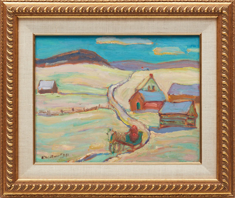 Ralph Wallace Burton, Winter Near Wilson’s Corner, Que., oil on board, 1980 - view 2