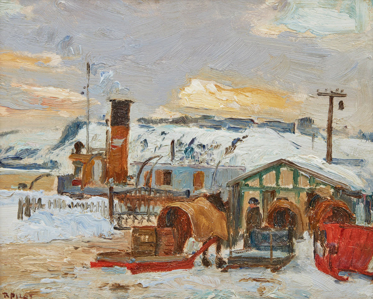 Robert Wakeham Pilot, Sunset Lévis, oil on panel, 1924
