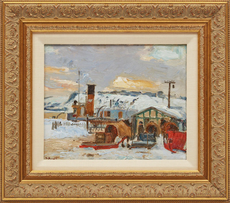 Robert Wakeham Pilot, Sunset Lévis, oil on panel, 1924 - view 2