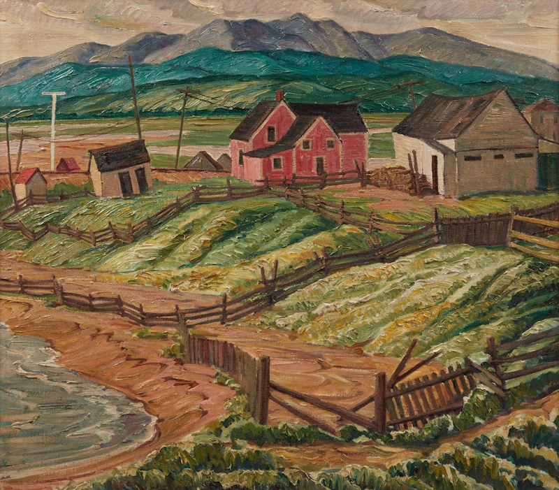 Doris Jean McCarthy, Barachois, Gaspé, oil on canvas
