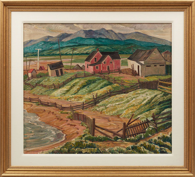 Doris Jean McCarthy, Barachois, Gaspé, oil on canvas, 1943 - view 2