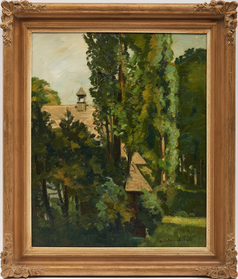 Adrien Hébert, L’enclos, oil on canvas - view 2