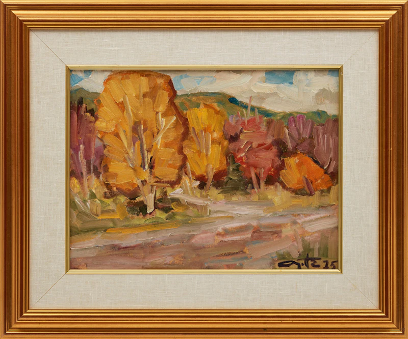 Leo Ayotte, Paysage d’automne; Paysage de Gaspésie, two oil paintings - view 2