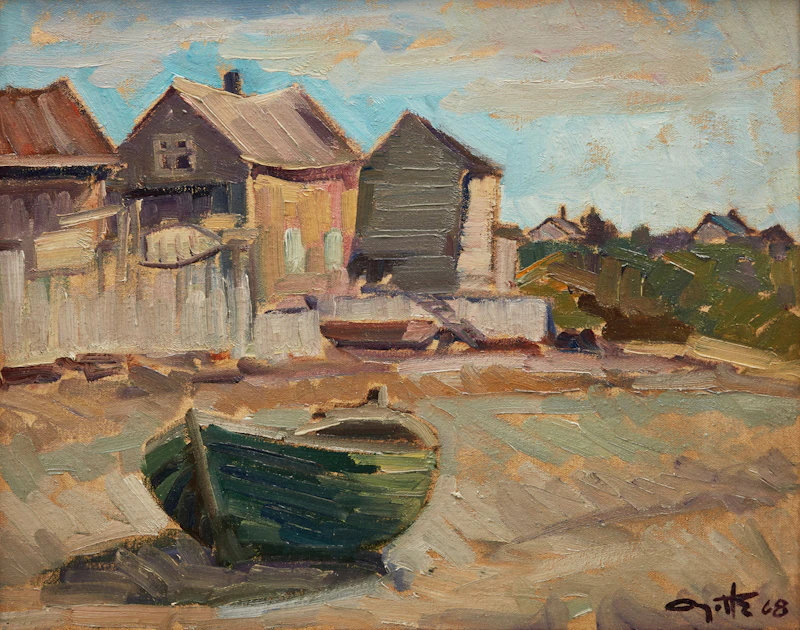 Leo Ayotte, Paysage d’automne; Paysage de Gaspésie, two oil paintings - view 4
