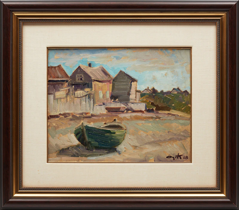 Leo Ayotte, Paysage d’automne; Paysage de Gaspésie, two oil paintings - view 5