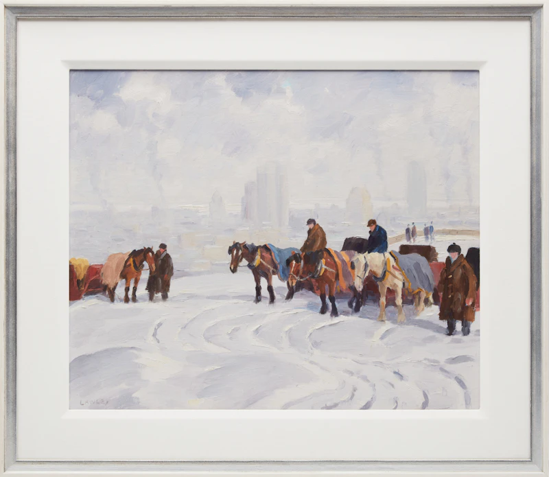John Douglas Lawley, View of Montreal from the Lookout, oil on board - view 2