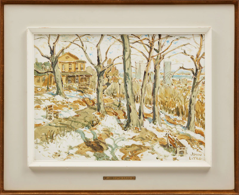 John Little, Untitled (House on the Hill), oil on board - view 2